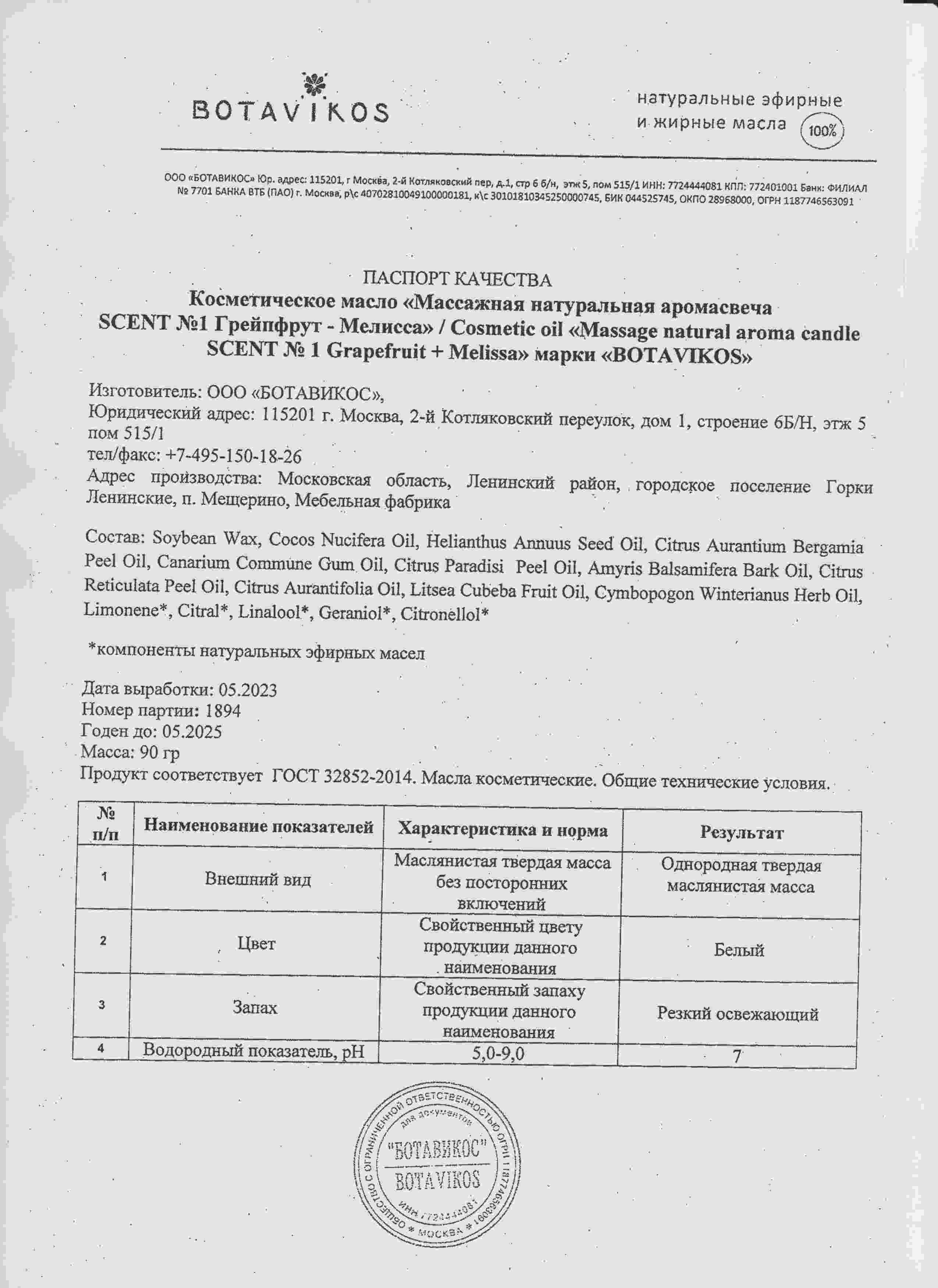 Паспорт №052023